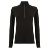 Women'S Long Sleeve ¼ Zip Top in black