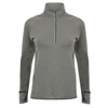 Women'S Long Sleeve ¼ Zip Top in grey-marl