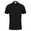 Short Collar Polo in black-black