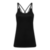 Women'S Tridri® 'Laser Cut' Spaghetti Strap Vest in black