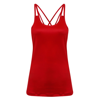 Women'S Tridri® 'Laser Cut' Spaghetti Strap Vest in fire-red
