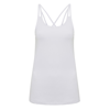 Women'S Tridri® 'Laser Cut' Spaghetti Strap Vest in white