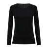 Women'S Tridri® 'Laser Cut' Scooped Top in black