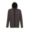 Melange Knit Fleece Jacket in charcoal-blackfleck
