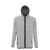 Melange Knit Fleece Jacket in heathergrey-blackfleck