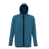 Melange Knit Fleece Jacket in sapphire-blackfleck