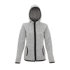Women'S Melange Knit Fleece Jacket in heathergrey-blackfleck