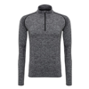 Seamless '3D Fit' Multi-Sport Performance Zip Top in charcoal