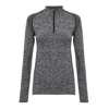 Women'S Seamless '3D Fit' Multi-Sport Performance Zip Top in charcoal