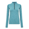 Women'S Seamless '3D Fit' Multi-Sport Performance Zip Top in turquoise