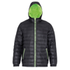 Padded Jacket in black-lime