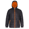 Padded Jacket in black-orange