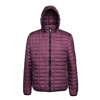 Honeycomb Hooded Jacket in mulberry