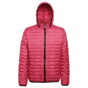 Honeycomb Hooded Jacket in red