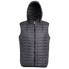 Honeycomb Hooded Gilet in black