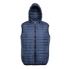 Honeycomb Hooded Gilet in navy