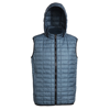 Honeycomb Hooded Gilet in steel