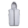 Honeycomb Hooded Gilet in white