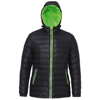 Women'S Padded Jacket in black-lime