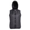 Women'S Honeycomb Hooded Gilet in black