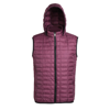 Women'S Honeycomb Hooded Gilet in mulberry