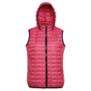Women'S Honeycomb Hooded Gilet in red