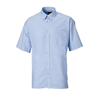 Oxford Weave Short Sleeve Shirt (Sh64250) in light-blue