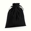 Organic Cotton Drawcord Bag in black