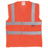 Top Cool Open Mesh 2-Band-And-Braces Waistcoat (Hvw120) in orange