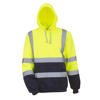 Hi-Vis Pull-Over Hoodie (Hvk05) in yellow-navy