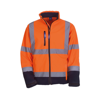 Hi-Vis Softshell Jacket (Hvk09) in orange-navy
