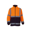 Hi-Vis Heavyweight Fleece Jacket (Hvk08) in orange-navy