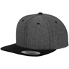 Chambray-Suede Snapback (6089Ch) in black-black