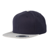 Varsity Snapback (6089M) in navy-heathergrey