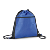 Non Woven Drawstring Bag With Front Pocket in royal-blue
