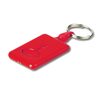 Keyring Abs Euro Coin in red