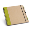 Cardboard Notepad With Recycled Plain Sheets in light-green