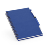 Notepad With Recycled lined Sheets And Ballpen in blue