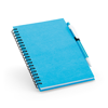Notepad With Recycled lined Sheets And Ballpen in light-blue