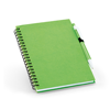 Notepad With Recycled lined Sheets And Ballpen in light-green
