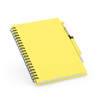 Notepad With Recycled lined Sheets And Ballpen in yellow