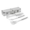 Stainless Steel Barbecue Set in satin-silver