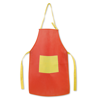 Apron For Children With Pocket in red