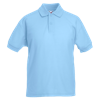 Kids Pique Polo Shirt in sky-blue