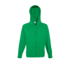 Lightweight Zip Hooded Sweatshirt in kelly-green