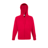 Lightweight Zip Hooded Sweatshirt in red