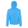 Zip Hooded Sweatshirt in azure