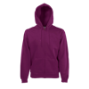 Zip Hooded Sweatshirt in burgundy