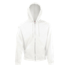 Zip Hooded Sweatshirt in white