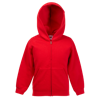 Kids Zip Hooded Sweatshirt in red
